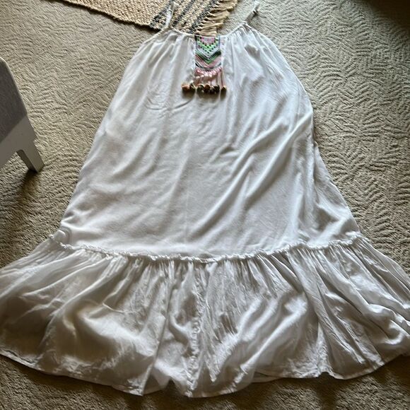 Mara Hoffman White Multicolor Accents Maxi Dress Large as seen on Runway Large - Picture 14 of 16